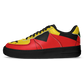 Men's Red Yellow Green and Black Stars Pattern All Over Print Urban Peak High Top Shoes