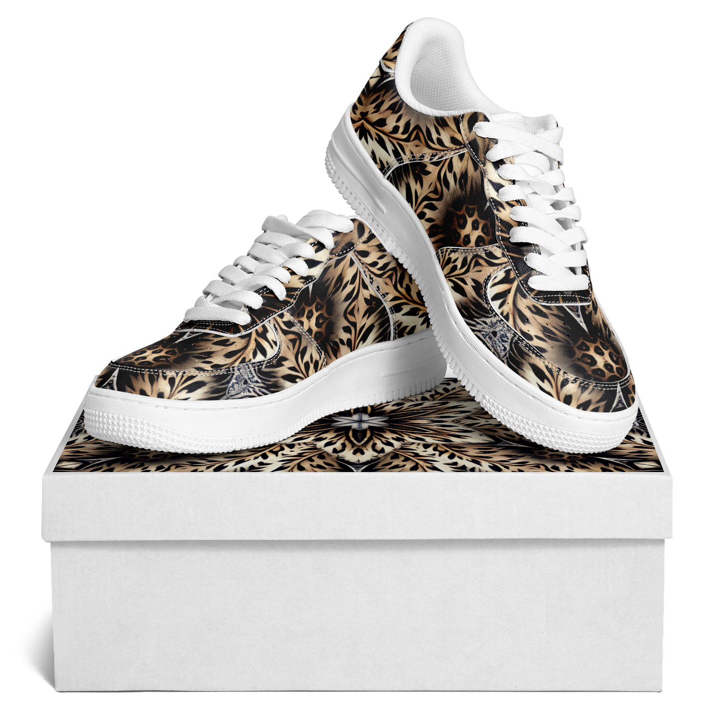 Men's Leopard Kaleidoscope Pattern All-Over Print Core Low Shoes