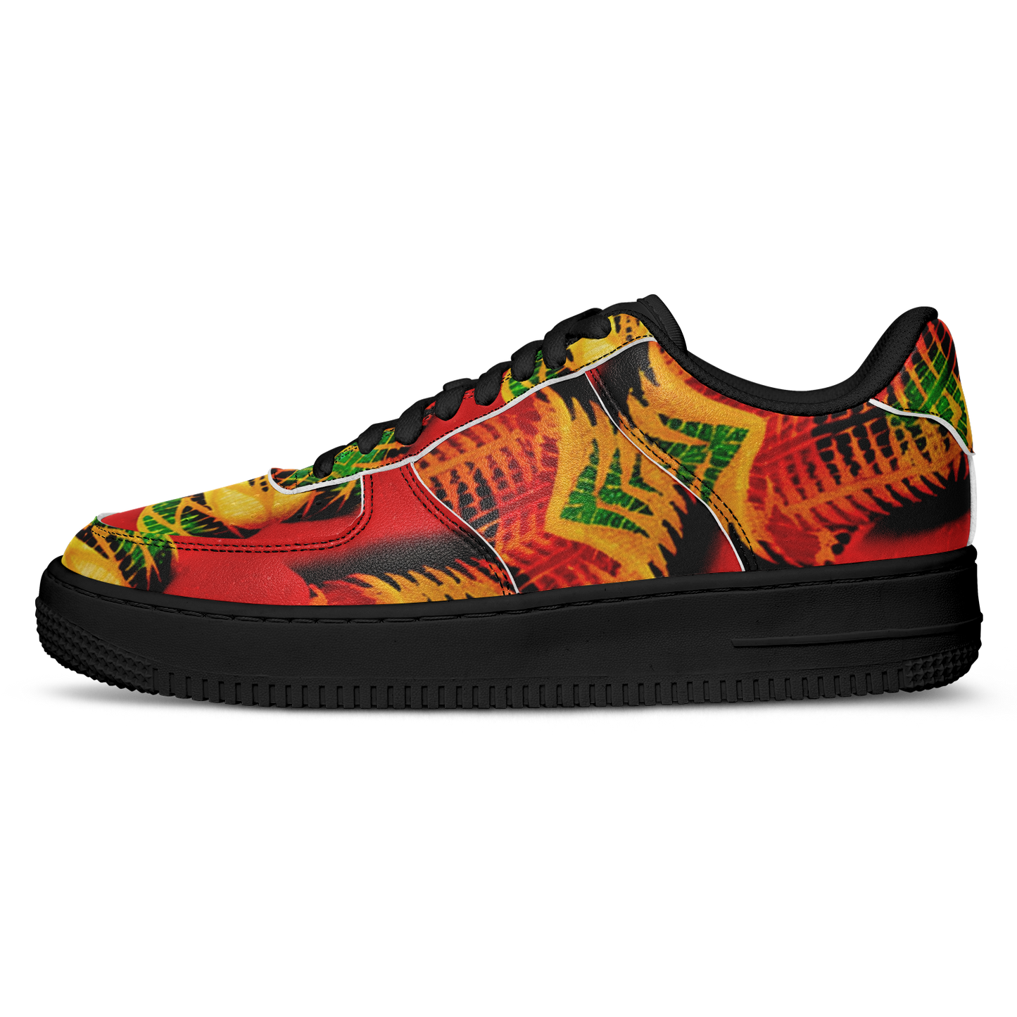 Women's Red Bold Tribal All-Over Print Core Low Shoes