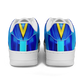 Women's Vibrant Blue Geometric All-Over Print Core Low Shoes