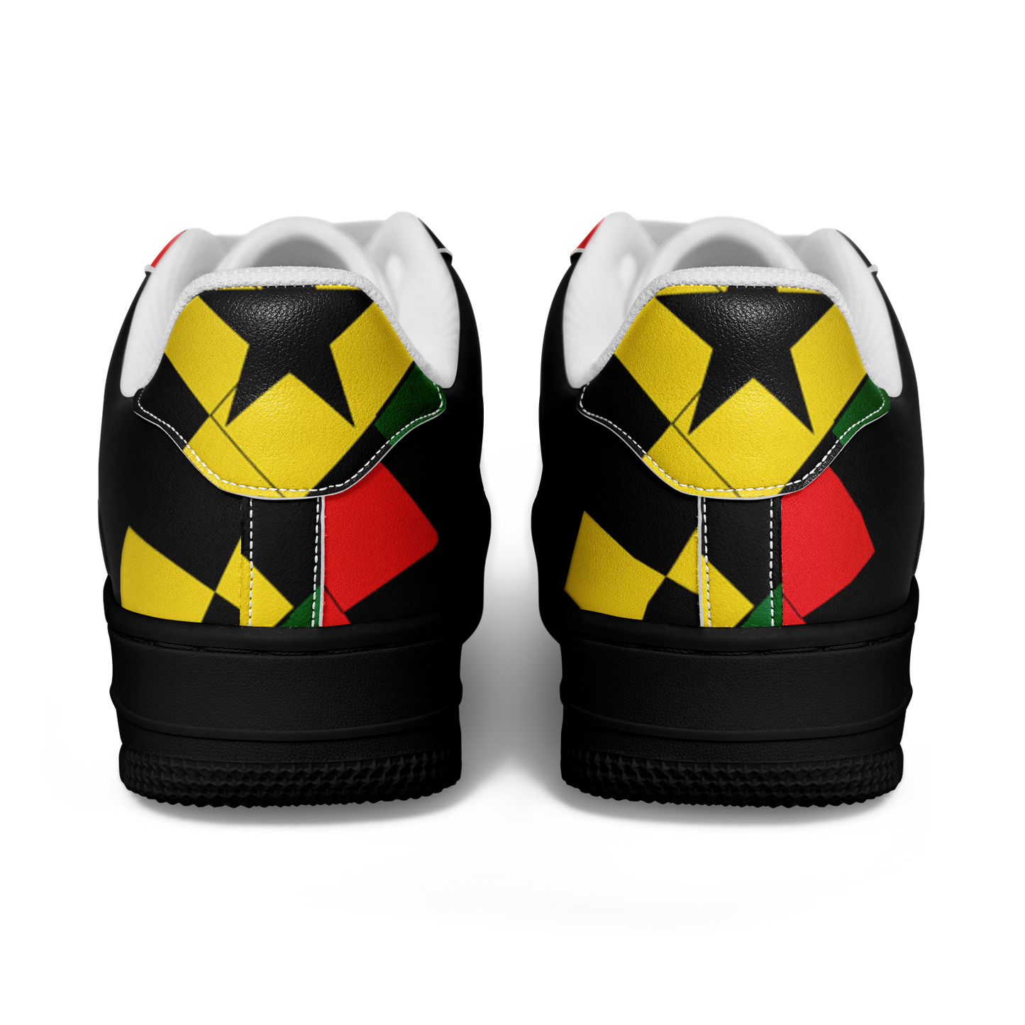 Men's Red Yellow Green and Black Stars Core Low Shoes