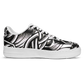 Men’s Black Intricate Silver Chain Tattoo Pattern High Core Low Shoes