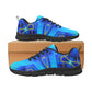 Men Vibrant Blue Geometric All-Over Print Breathable Running Shoes