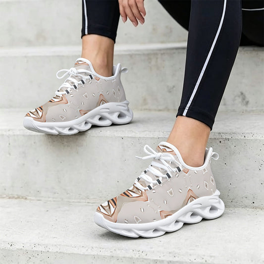 Women's Neutral Boho Graphic Pattern All-Over Print Twisted Sole Sneakers