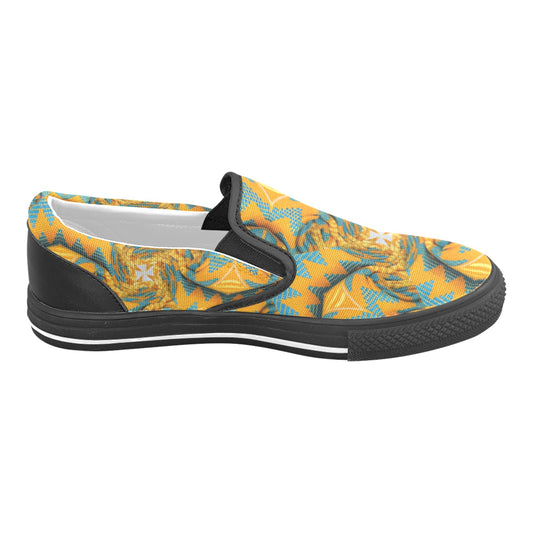 Women's Kaleidoscope Aztec Slip-on Canvas Shoes