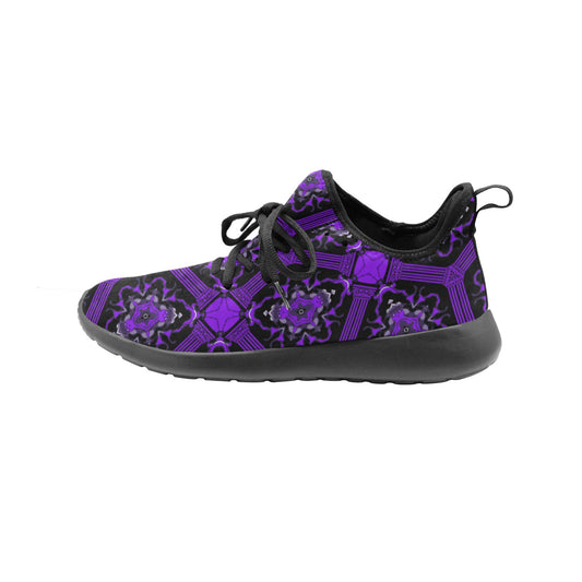 Men's Purple Gothic Mandala Pattern One-Piece Vamp Sneakers