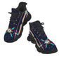 Women's Abstract Neon Geometry Pattern All Over Print Twisted Sole Sneakers