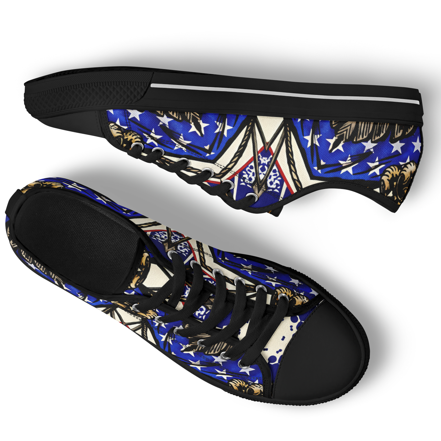 Men's Kaleidoscope Star Pattern All-Over Print Urban Peak Low Shoes