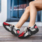 Women's Abstract Red, White & Black Pattern All-Over Print Outdoor Training Shoes
