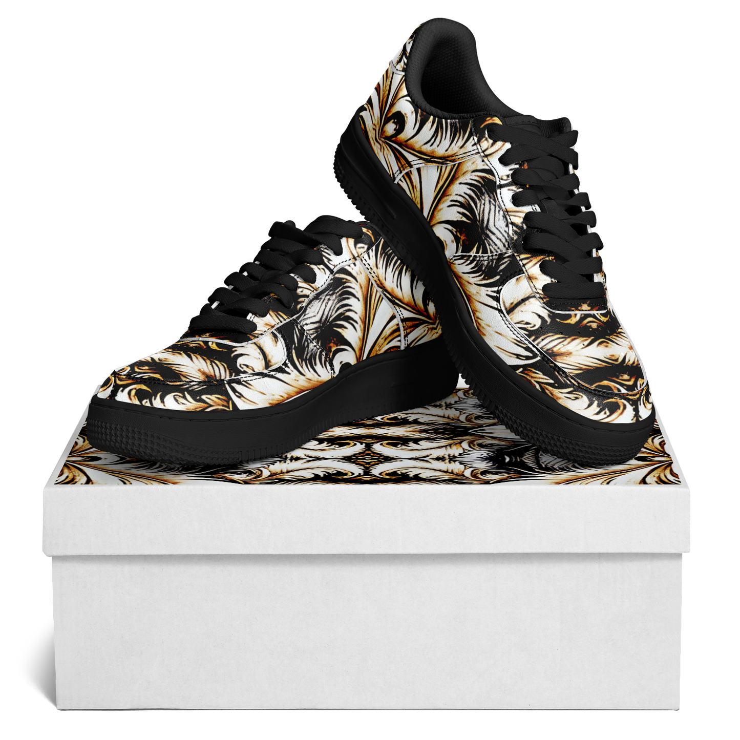 Women's Golden Baroque All-Over Print Core Low Shoes
