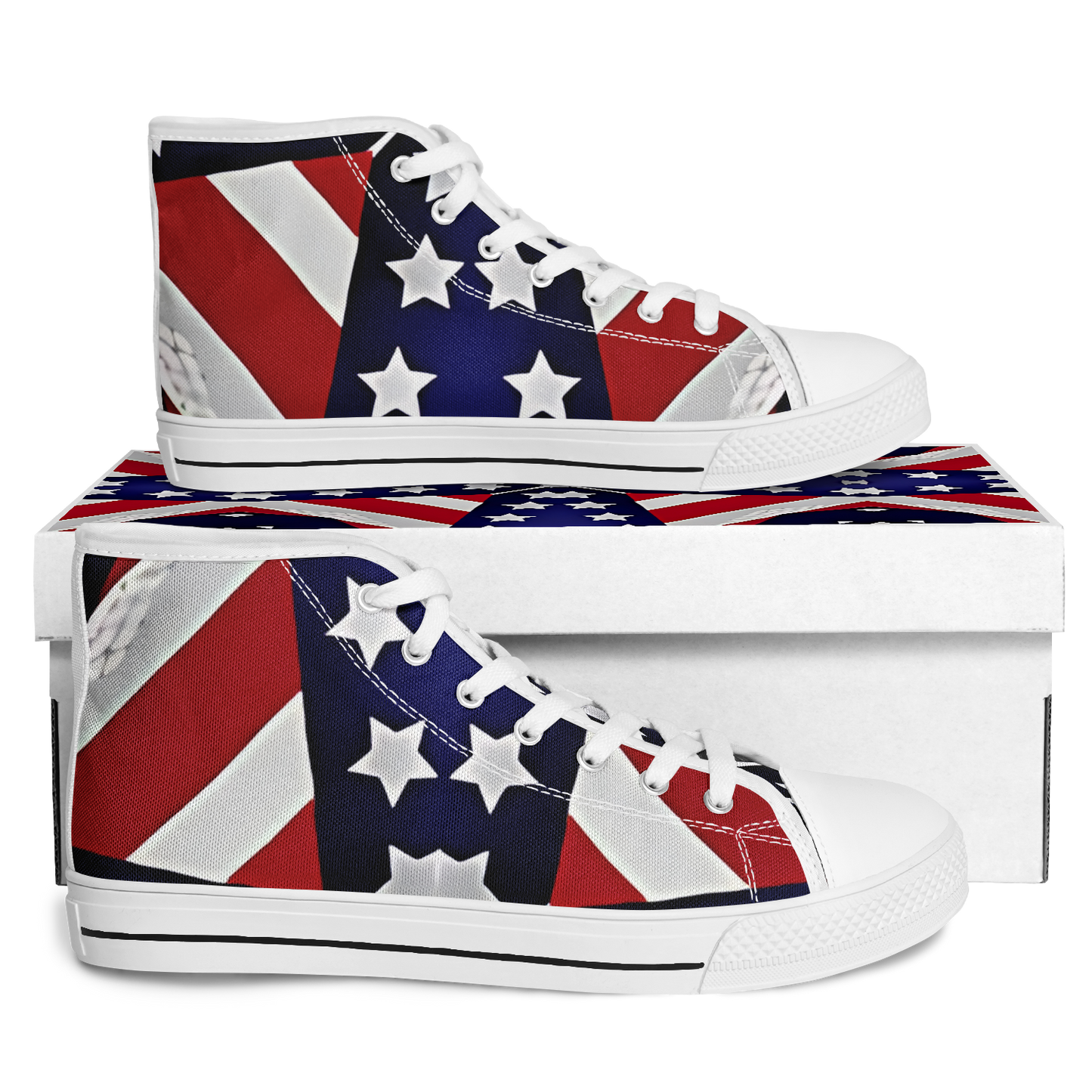 Women's Patriotic Star Flag Urban Peak High Top Shoes