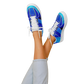 Women's Vibrant Blue Geometric All-Over Print Core Low Shoes