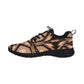 Men's Brown Geometric Pattern All-Over Print Men's Pull Loop Sneakers (Model 02001)