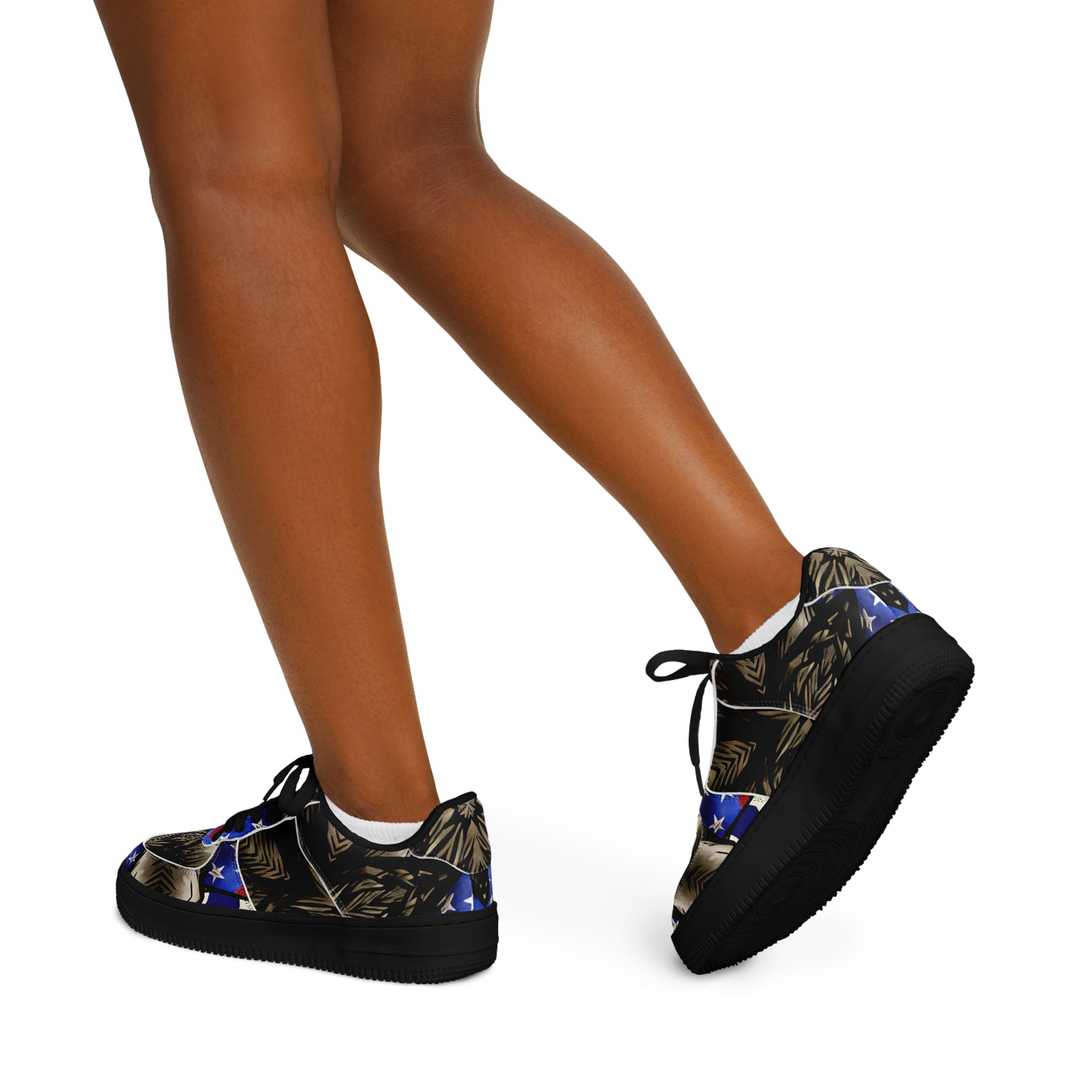 Women's Patriotic Kaleidoscope Pattern All-Over Print Core Low Shoes