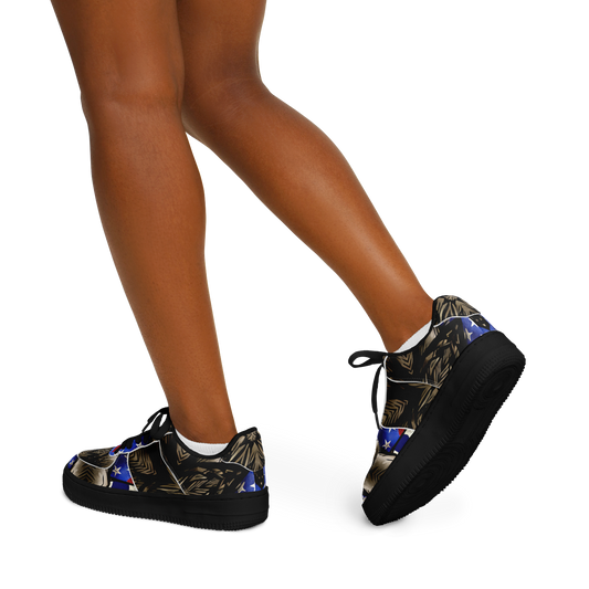 Women's Patriotic Kaleidoscope Pattern All-Over Print Core Low Shoes