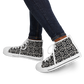 Women's Black Geometric Pattern Urban Peak High Top Shoes