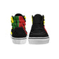 Men's Red Yellow Green and Black Stars High Top Skateboarding Shoes