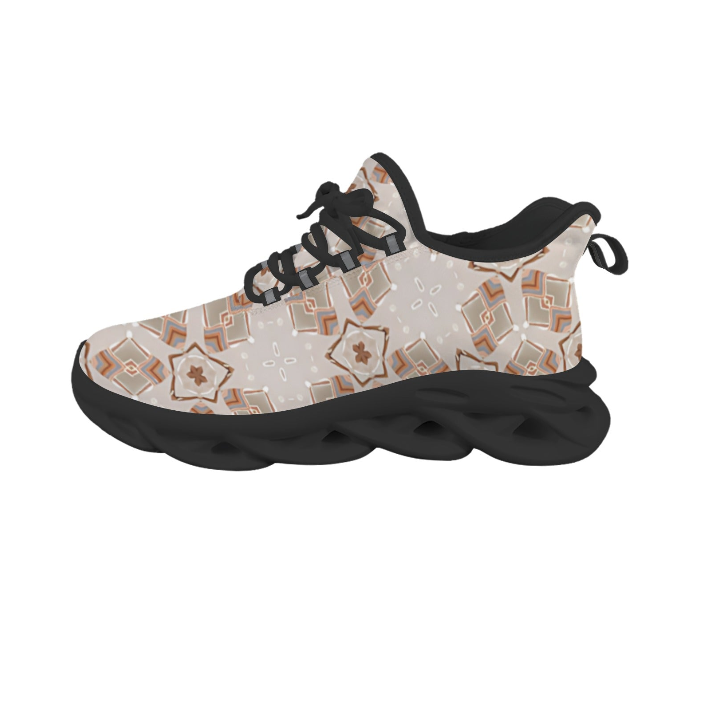 Women's Neutral Boho Graphic Pattern All-Over Print Twisted Sole Sneakers
