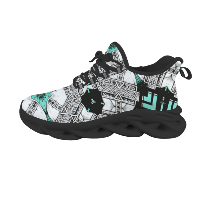 Women's Kaleidoscope Geo Pattern All Over Print Twisted Sole Sneakers
