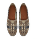 Women's Brown Geometric Pattern All-Over Print Classic Canvas Slip-On