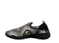 Women's Monochrome Geo Kaleidoscope Pattern All Over Print Fly Weave Drop-in Heel Sneakers.