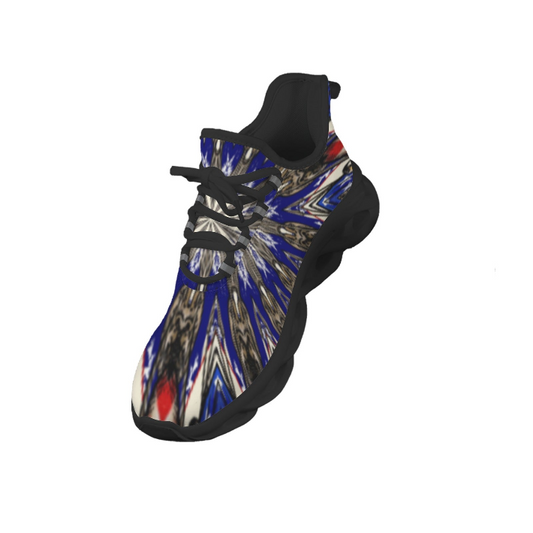 Men's Starburst Patriotic Colors Pattern All-Over-Print Twisted Sole Sneakers