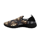 Women's Geometric Kaleidoscope Brown Pattern All Over Print Fly Weave Drop-in Heel Sneakers.