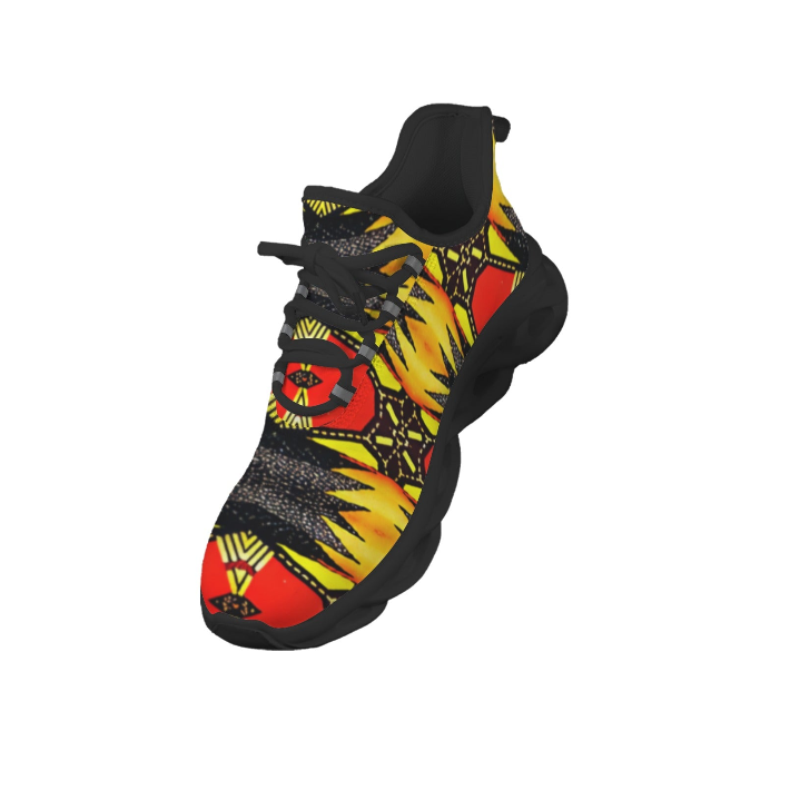 Men's Bold Colorful Aztec Pattern All-Over Print Twisted Sole Sneakers