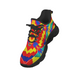 Men's Bold Rainbow Kente-Inspired Geometric Pattern All Over Print Twisted Sole Sneakers