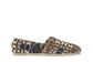 Women's Brown Geometric Pattern All-Over Print Classic Canvas Slip-On