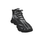 Men's Black & Silver Symmetry Pattern All-Over Print Twisted Sole Sneakers