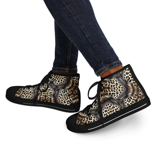 Women's Kaleidoscope Leopard Pattern All-Over Print Urban Peak High Top Shoes