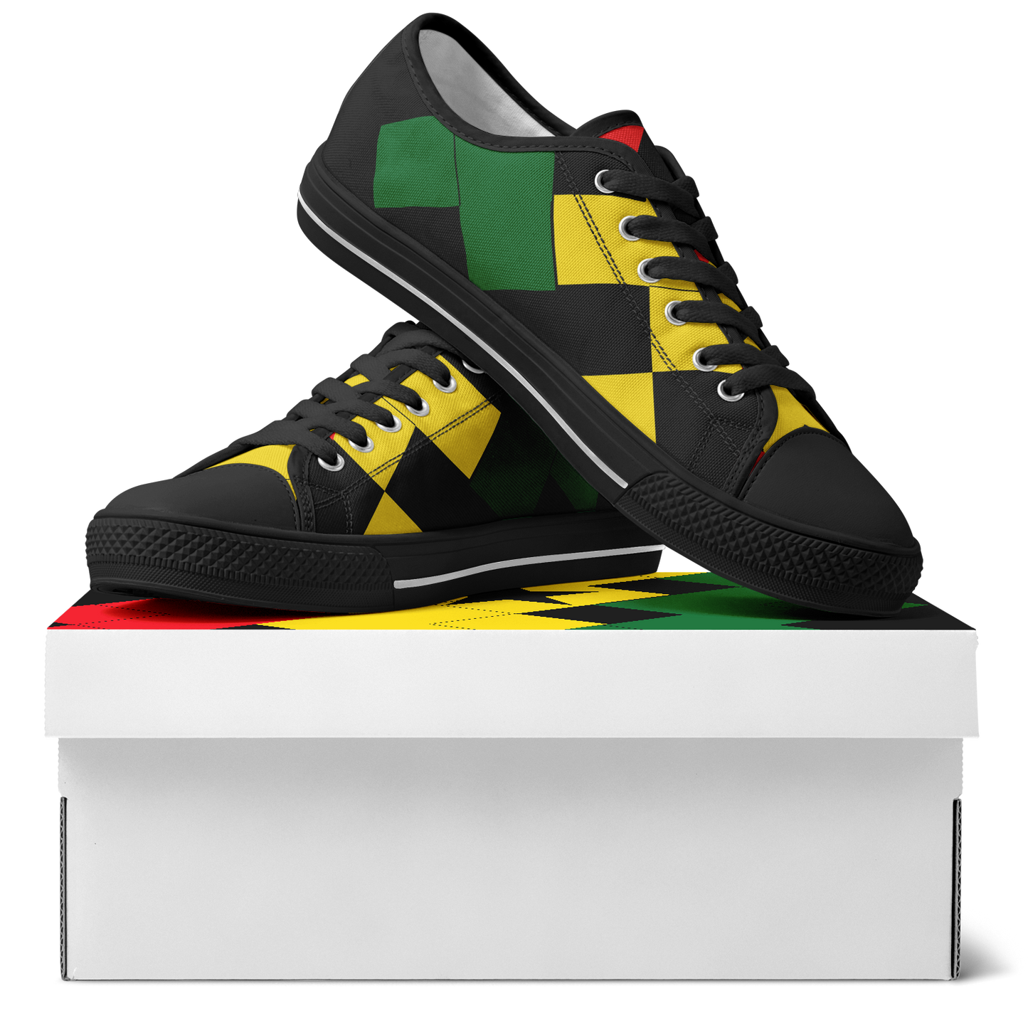 Men's Red Yellow Green and Black Stars Urban Peak Low Shoes