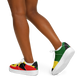 Women's Red Yellow Green and Black Stars Pattern All Over Print Urban Peak High Top Shoes