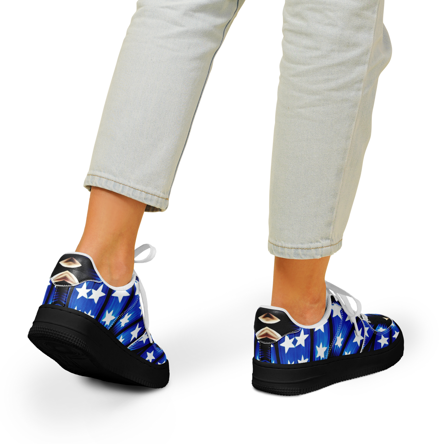 Women's American Flag Pattern All-Over Print Core Low Shoes