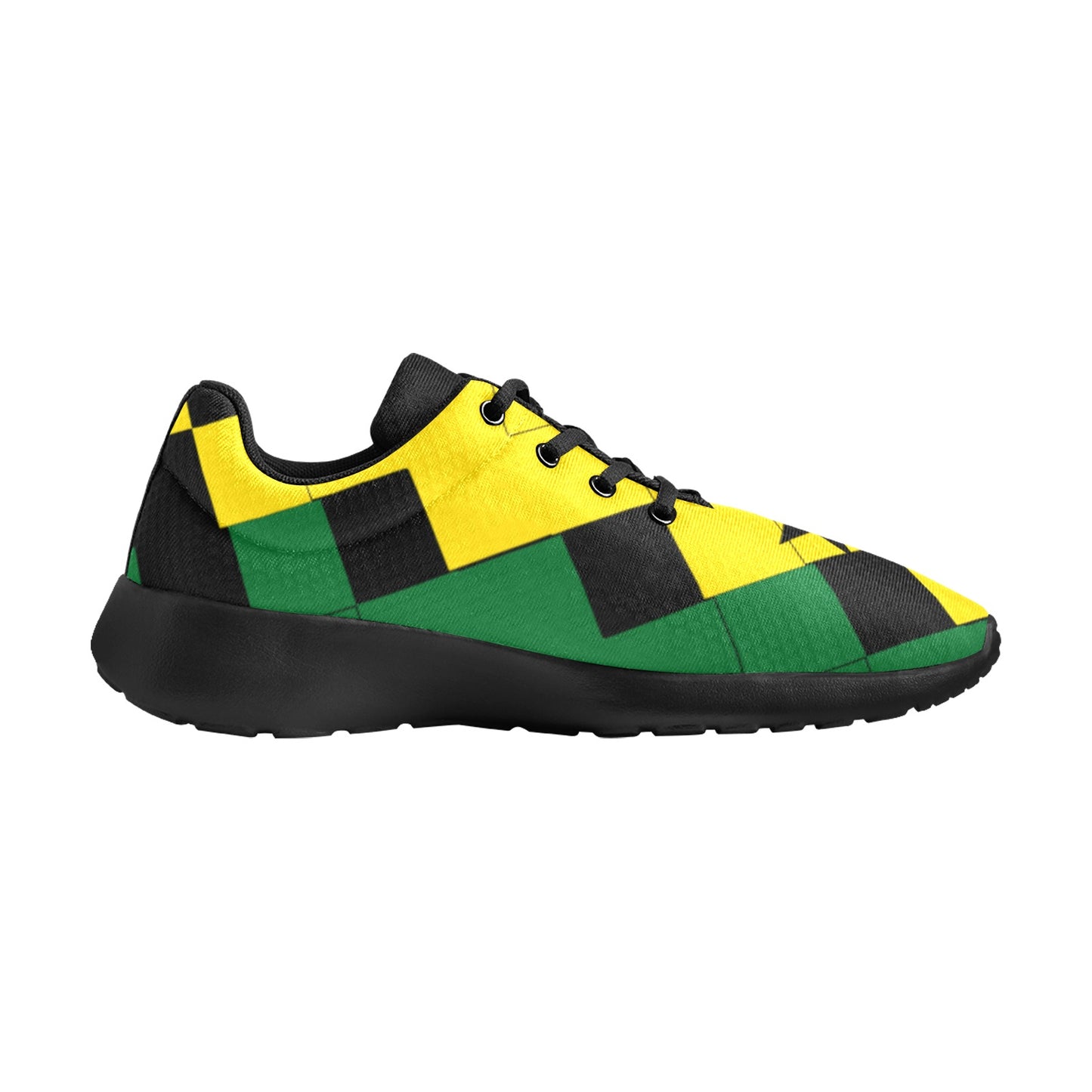 Men's Ghana Flag & Black Star Pattern All-Over Print Athletic Shoes