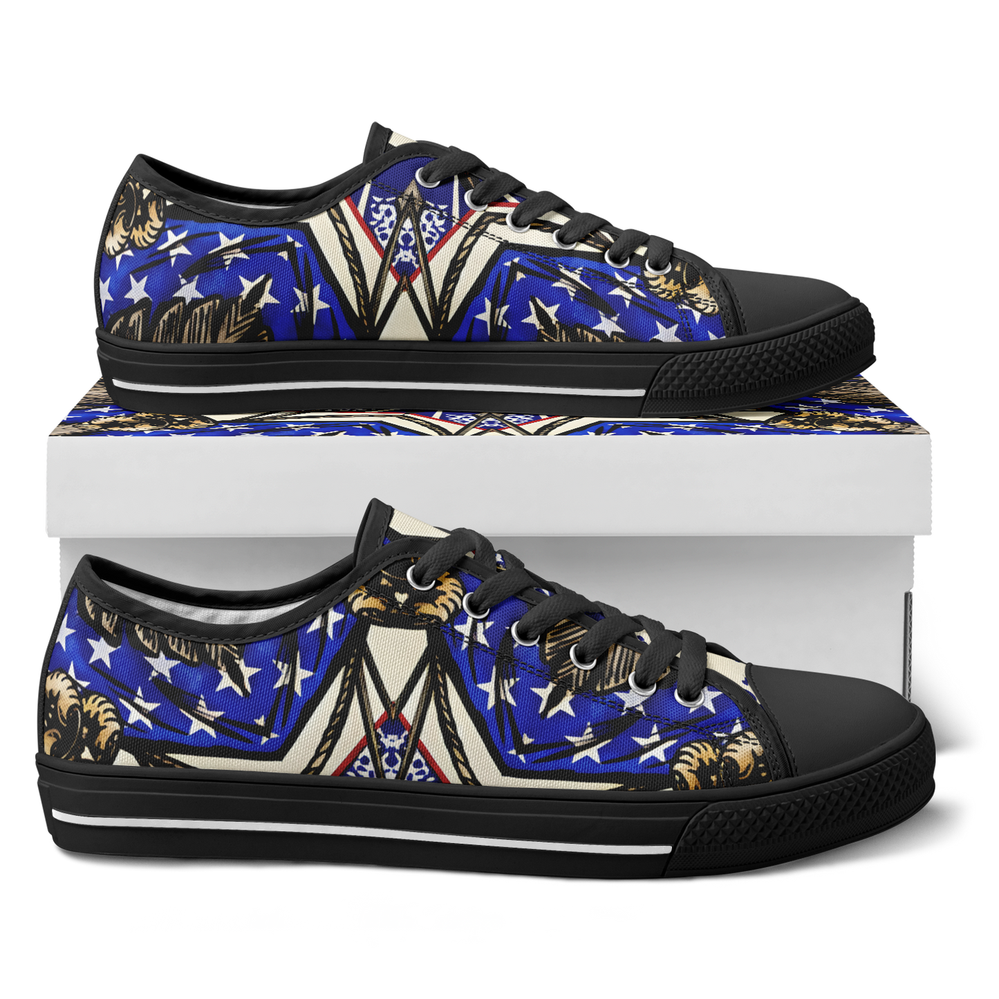 Men's Kaleidoscope Star Pattern All-Over Print Urban Peak Low Shoes