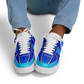 Men's Vibrant Blue Geometric Pattern All-Over Print Core Low Shoes
