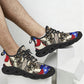 Men's Patriotic Star Kaleidoscope Pattern All-Over Print Twisted Sole Sneakers