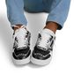 Men' Monochrome Gothic Kaleidoscope Pattern All Over Print Core Low Shoes