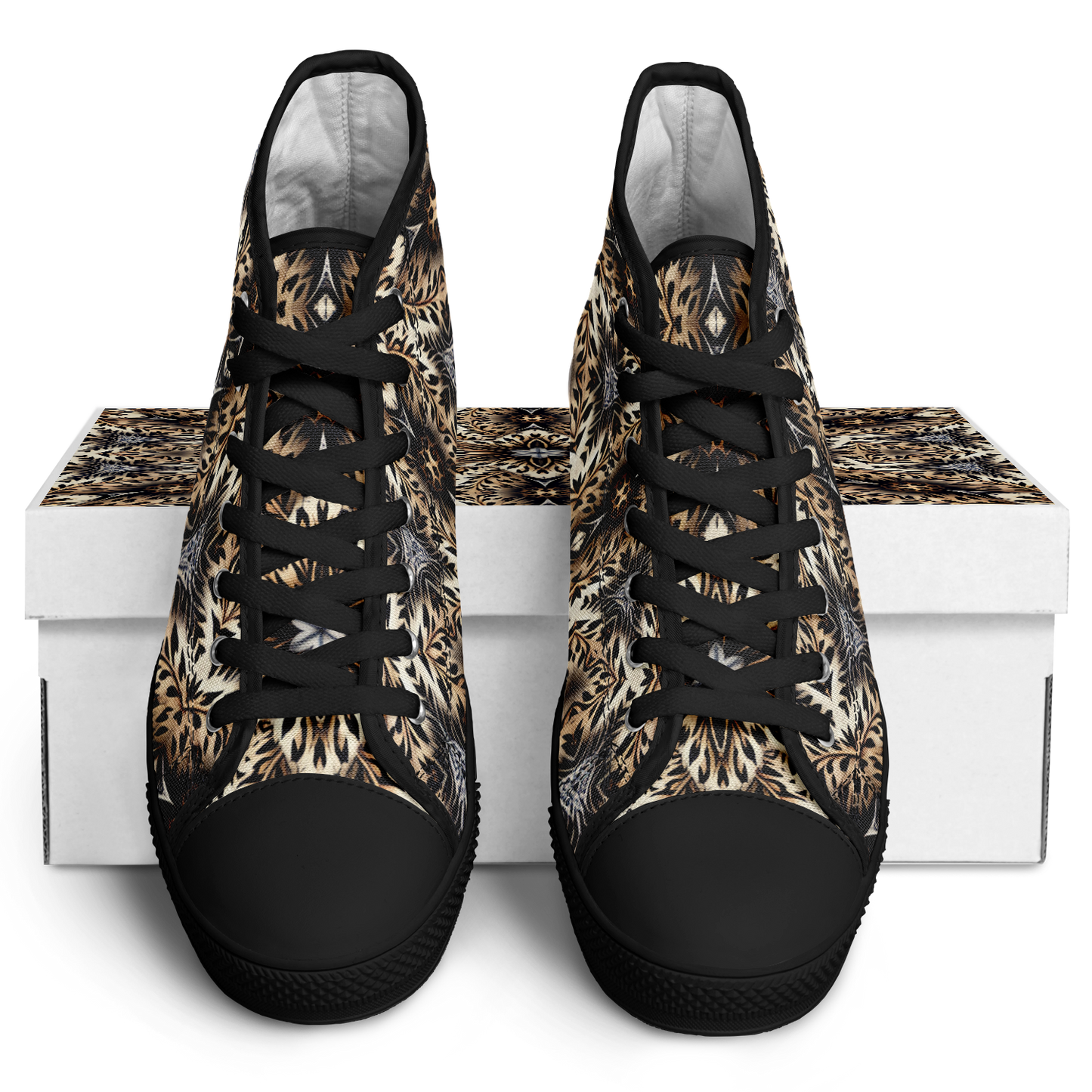 Men's Leopard Kaleidoscope Pattern All-Over Print Urban Peak High Top Shoes