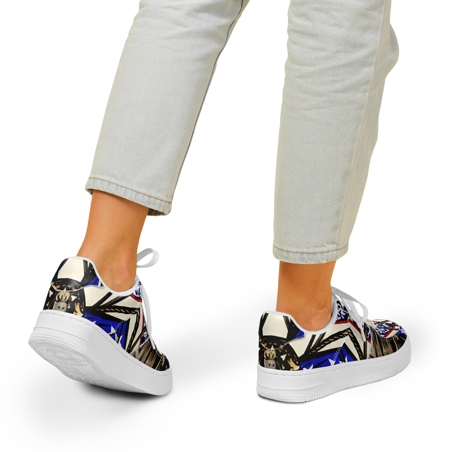 Women's Kaleidoscope Star Pattern All-Over Print Core Low Shoes