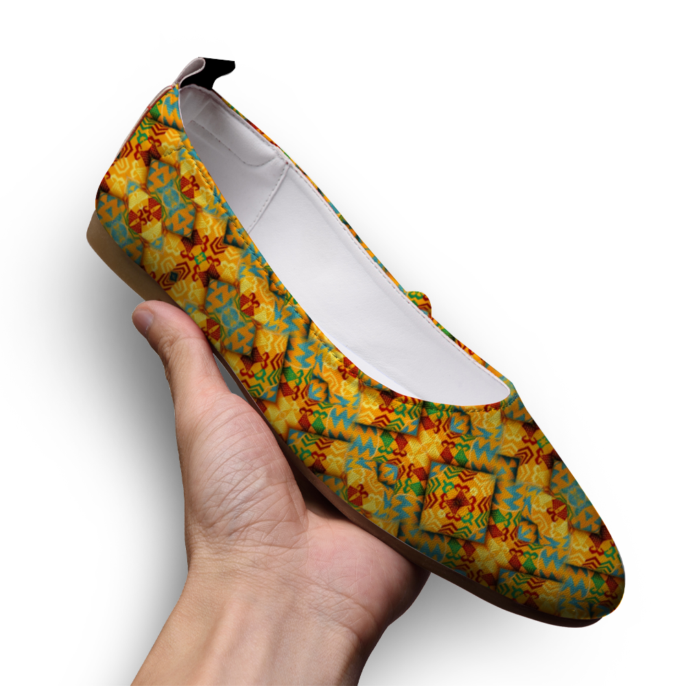 Women's Unisex Flat Leather Comfortable Round Toe Shoes