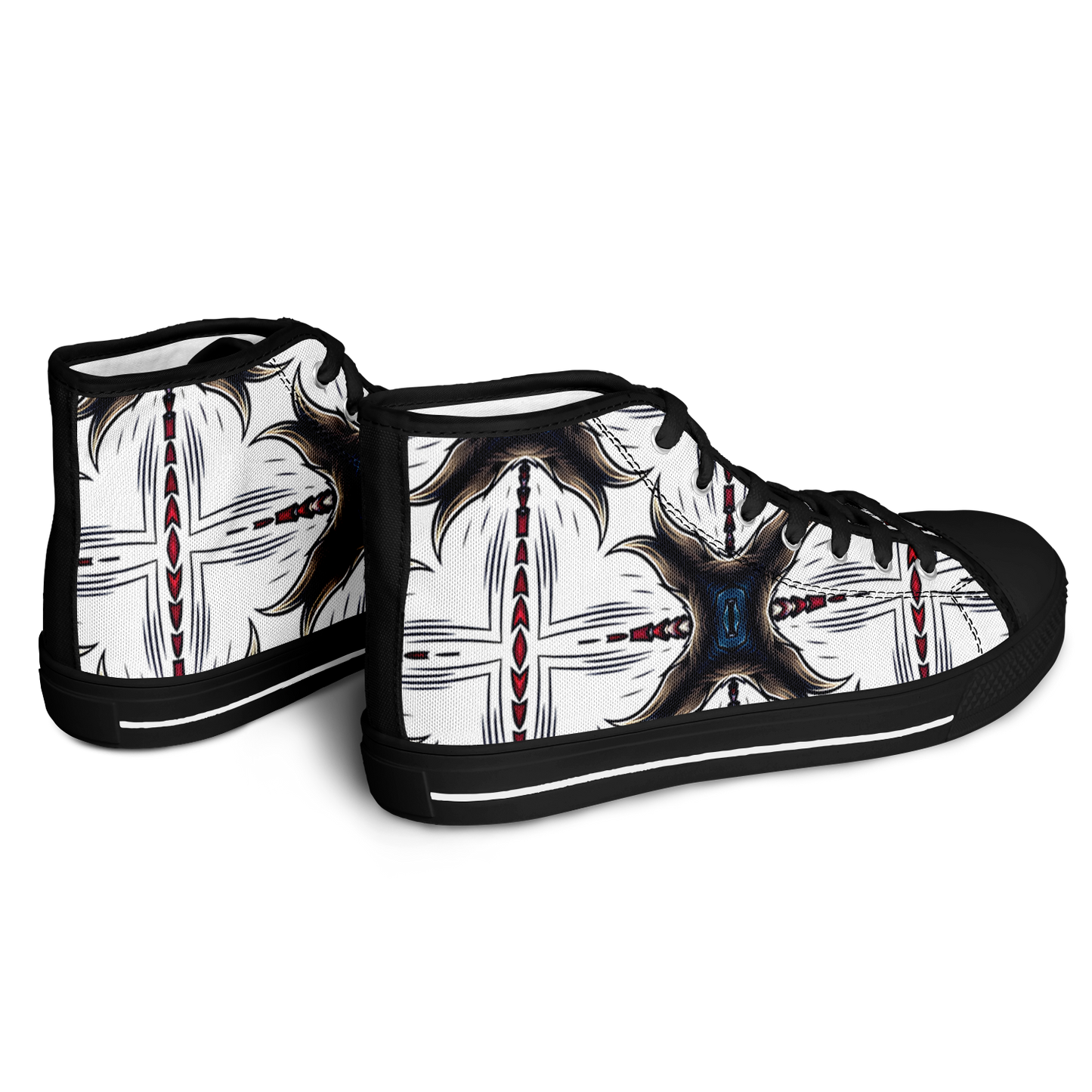 Women's Abstract Symmetry Pattern Urban Peak High Top Shoes