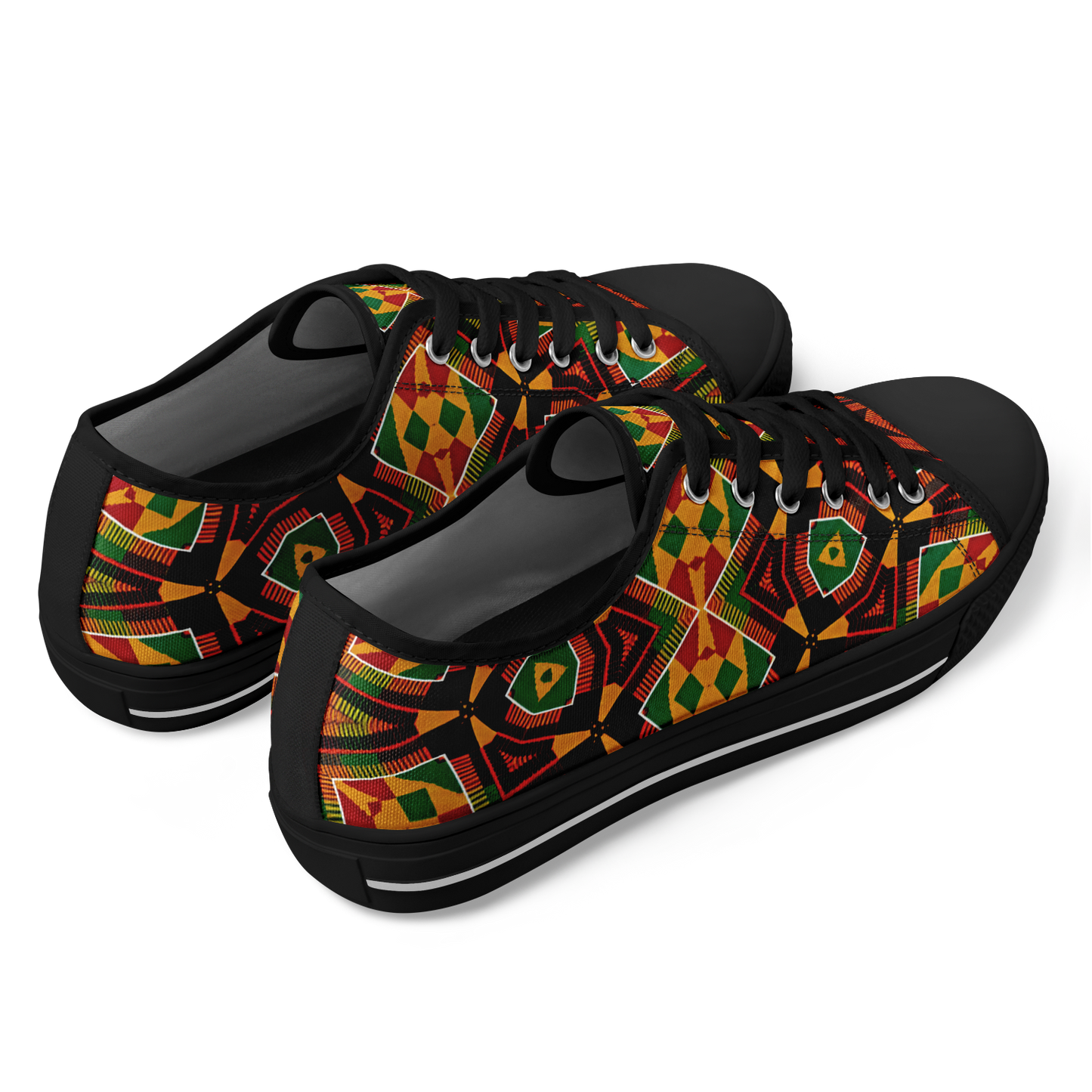 Women's African Kente Geometric Star Pattern All-Over Print Urban Peak Low Shoes