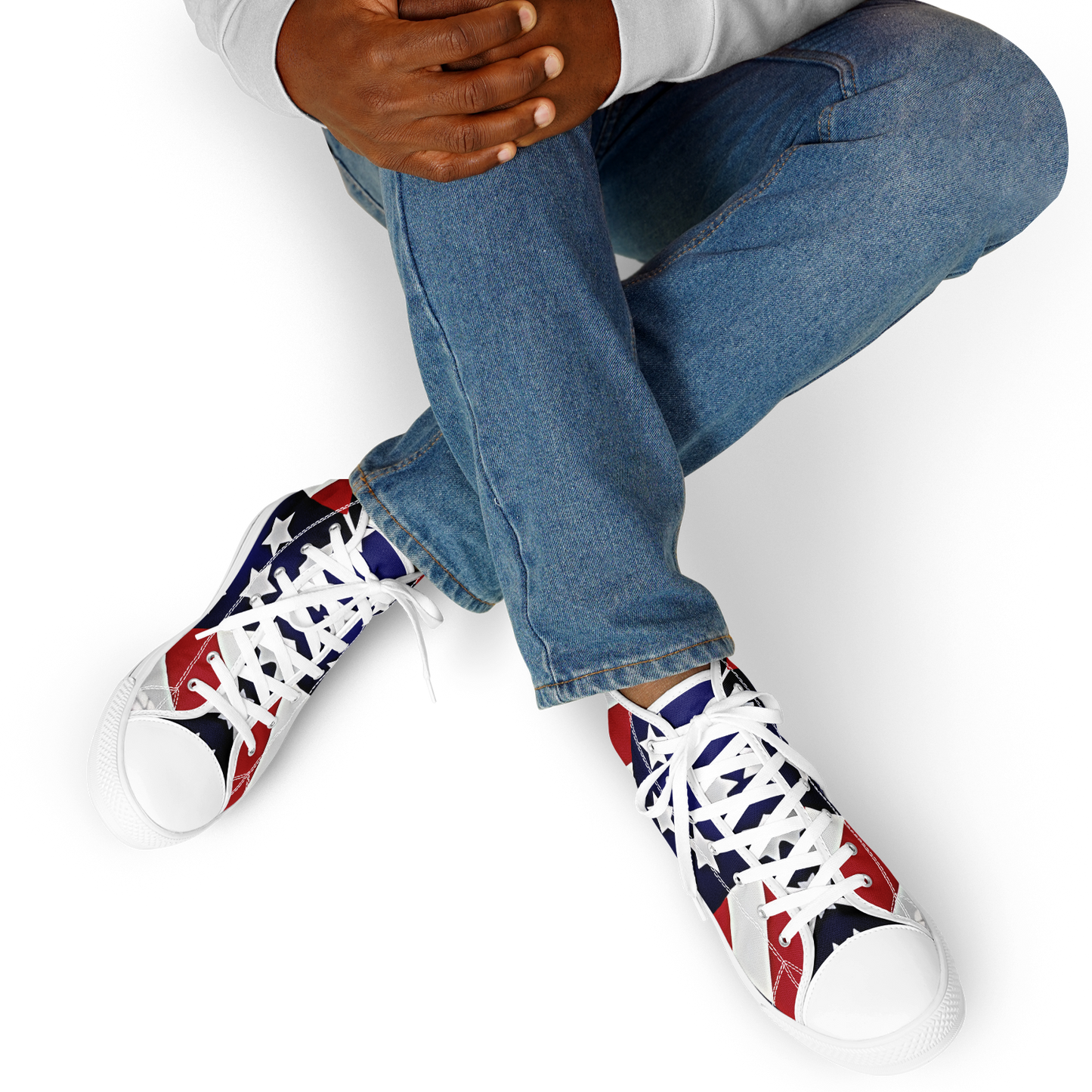 Men's Patriotic Star Flag Urban Peak High Top Shoes