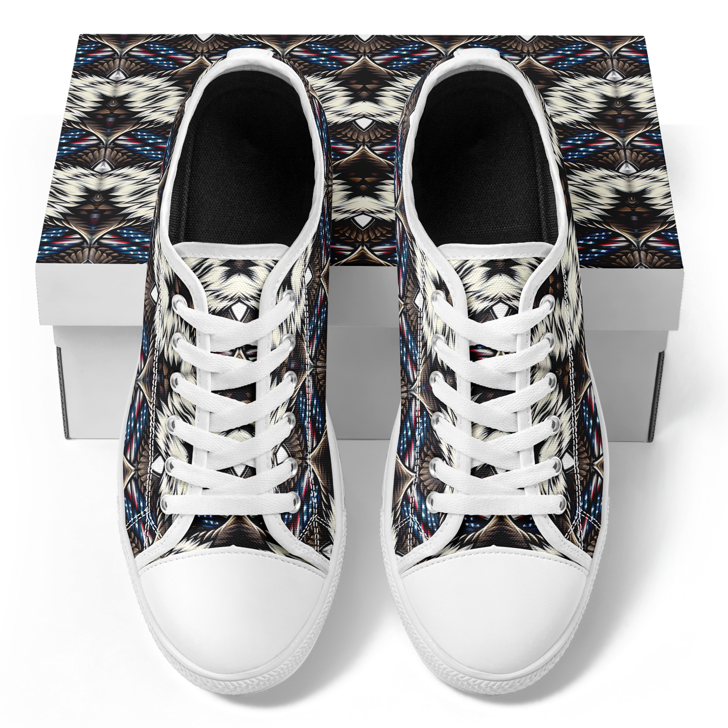 Women's Bold Geometric Pattern All-Over Print Urban Peak Low Shoes