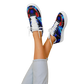Women's Blue & Red Kaleidoscope Pattern All Over Print Core Low Shoes