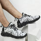 Men's Black & White Kaleidoscope Pattern All Over Print Twisted Sole Sneakers