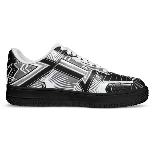 Women' Monochrome Gothic Kaleidoscope Pattern All Over Print Core Low Shoes